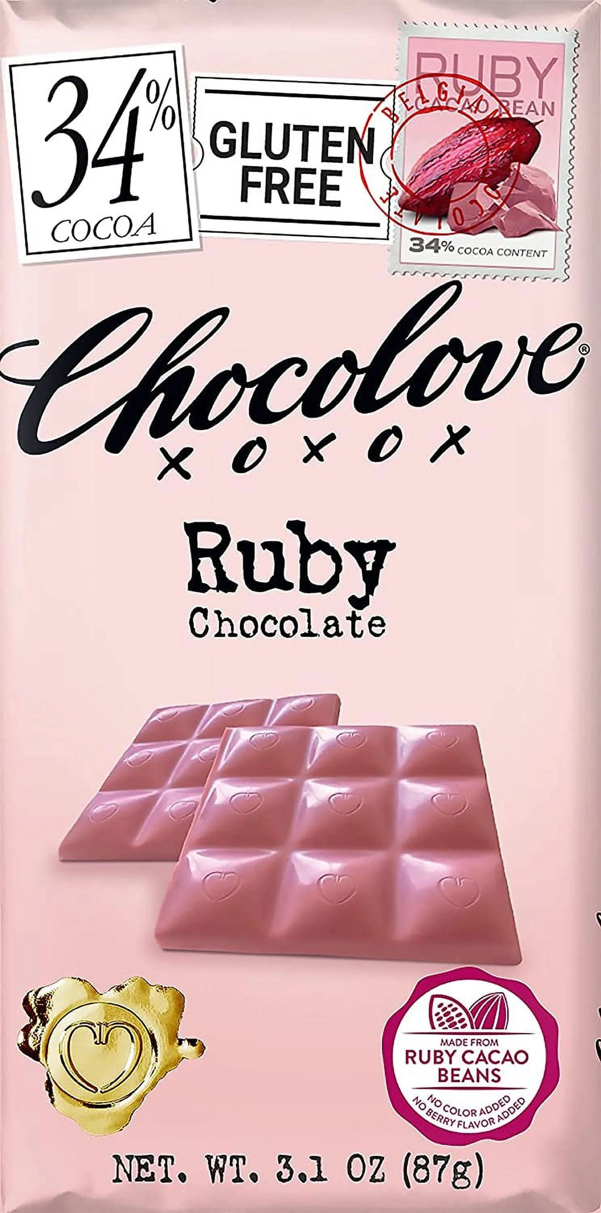 Chocolate 34% Cacao 3.2oz Bar 12 Pack O5823