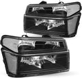 Headlight Assembly Set Chrome Housing with Amber Reflector J723
