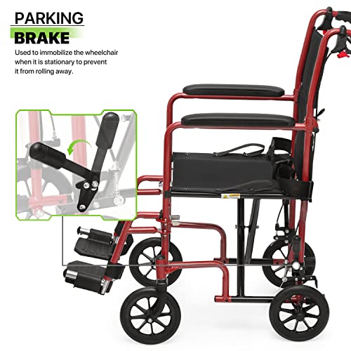 16 inch Wide Seat Foldable Lightweight Wheelchair E218412