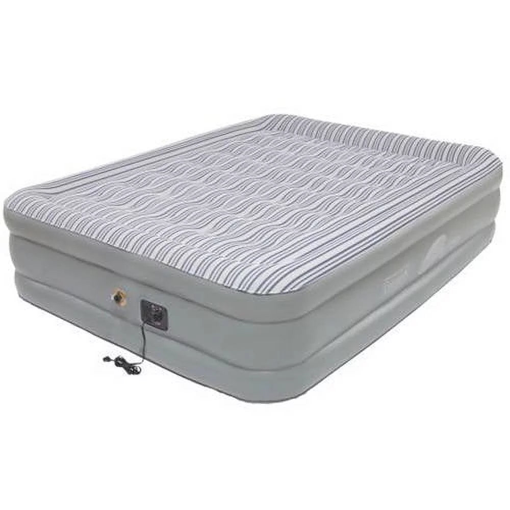 Queen Double High Airbed with Built in Pump O96198