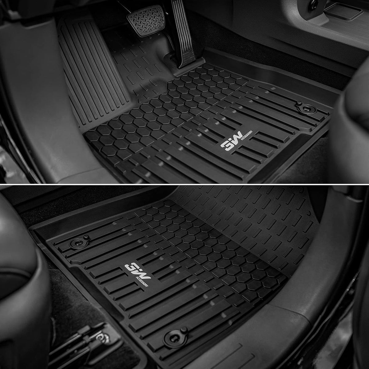 Black TPE All Weather Floor Mats I3394