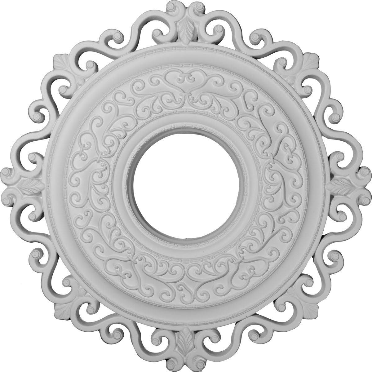 22x22OD x 6 1/4x22ID x 1 3/4x22P Hand-Painted Ceiling Medallion W280752