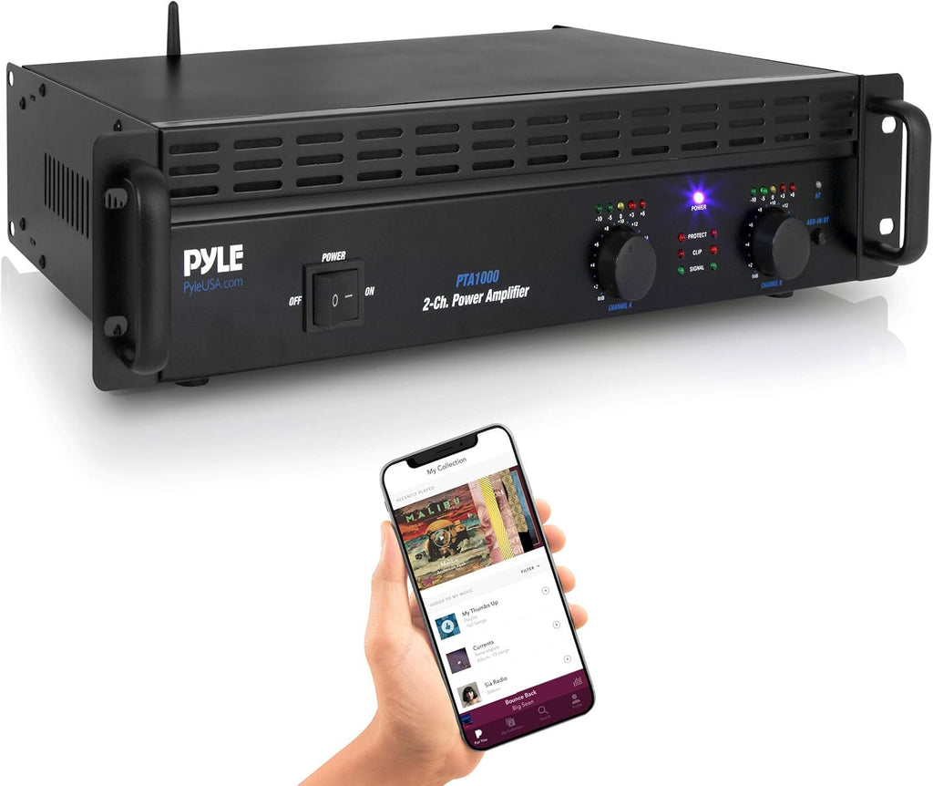 1000 Watt 2-Channel Bluetooth Power Amplifier W989098