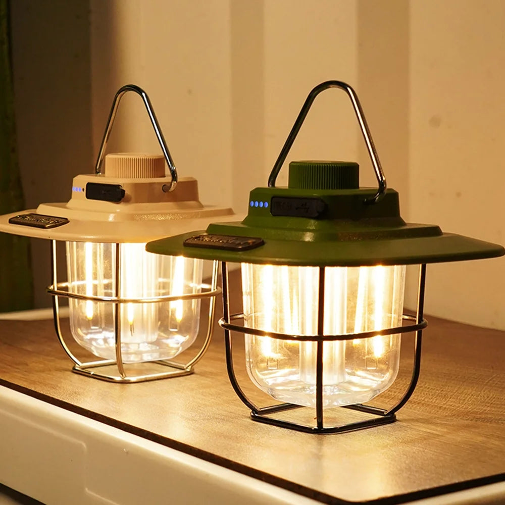 Vintage Camping Lantern with Type C Rechargeable Z676730