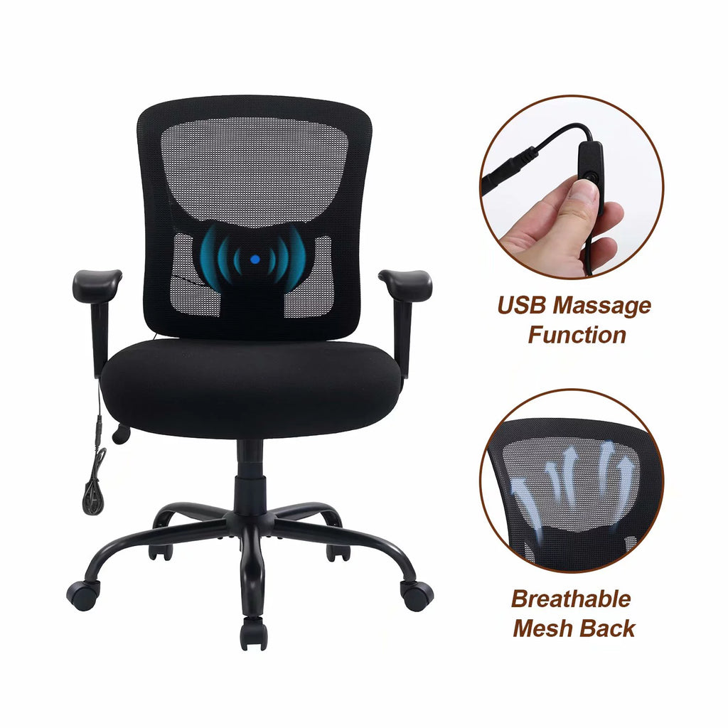 Big & Tall Ergonomic Mesh Office Chair with Lumbar Support W499