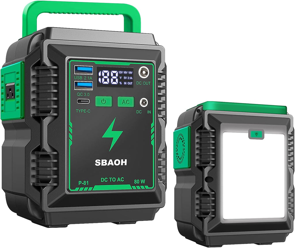 Portable Power Station 110V 80W AC Outlet Lithium Battery F6109