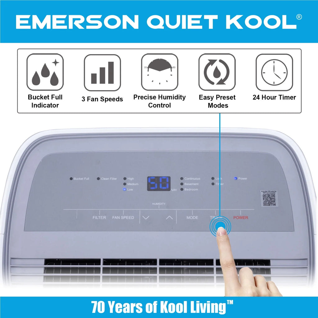 40 Pint Dehumidifier with Front-Access Collection Bucket & 24-Hour Timer Z93278