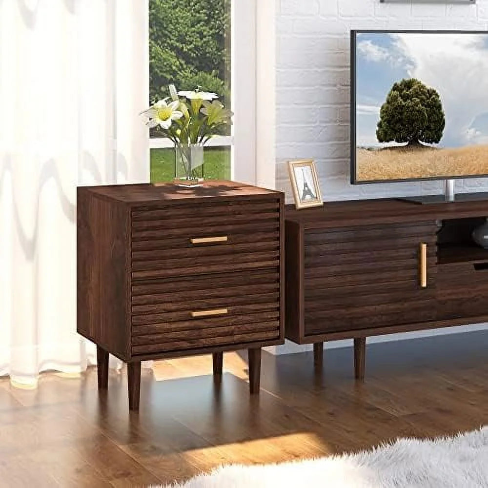 Set of 2 Nightstands with 2 Drawers M78379