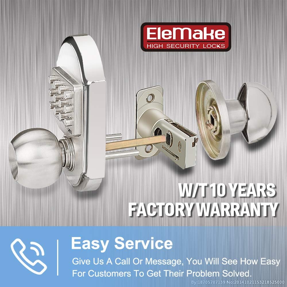 Keyless Entry Deadbolt Stainless Steel Digital Code Keypad Door Knob Weatherproof Pack of 2 L9812