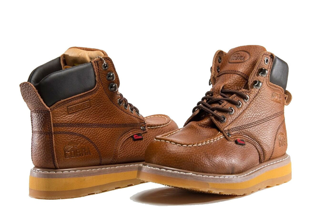Dark Brown Genuine Leather Work Boots R183023