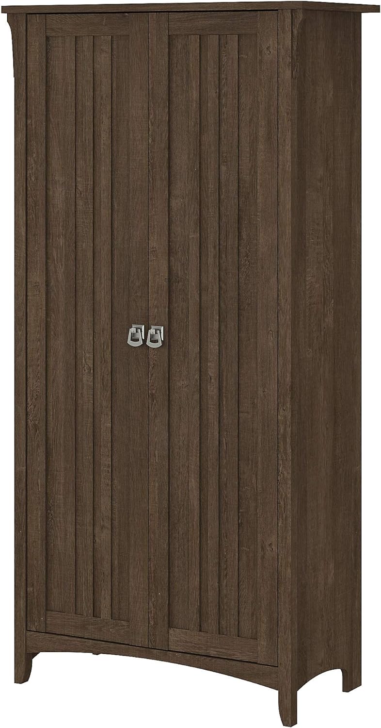 Tall Storage Cabinet with Doors in Cape Cod Gray D886538