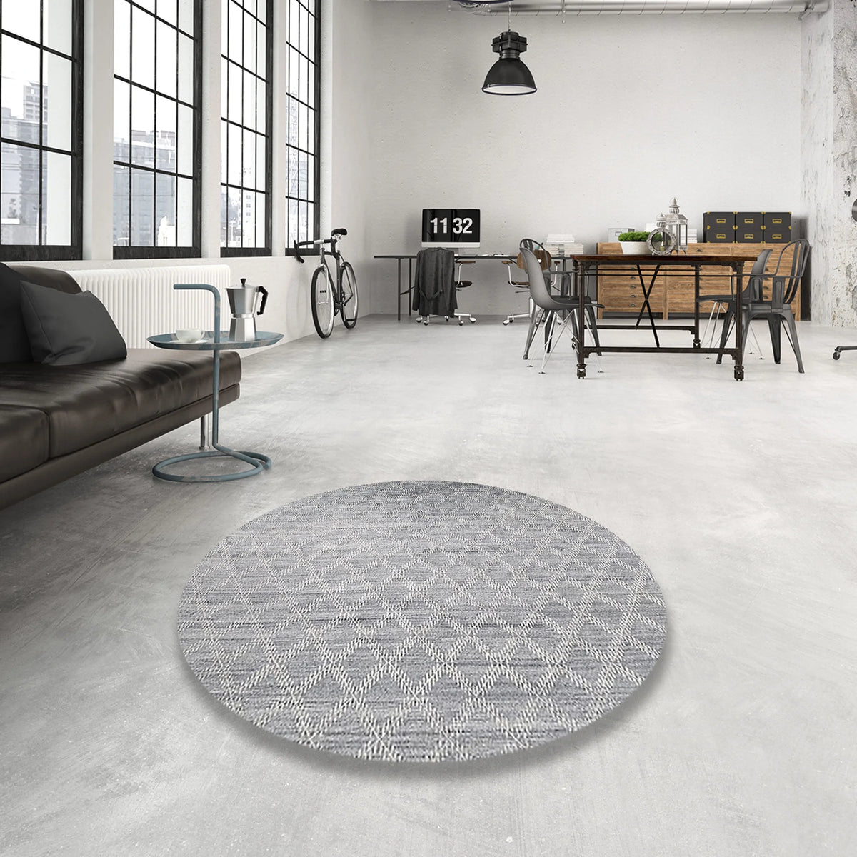 Platinum Silver Gray Oriental Area Rugs R59445