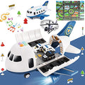 Airplane Toy with Fire Truck Cars and Play Mat Y107