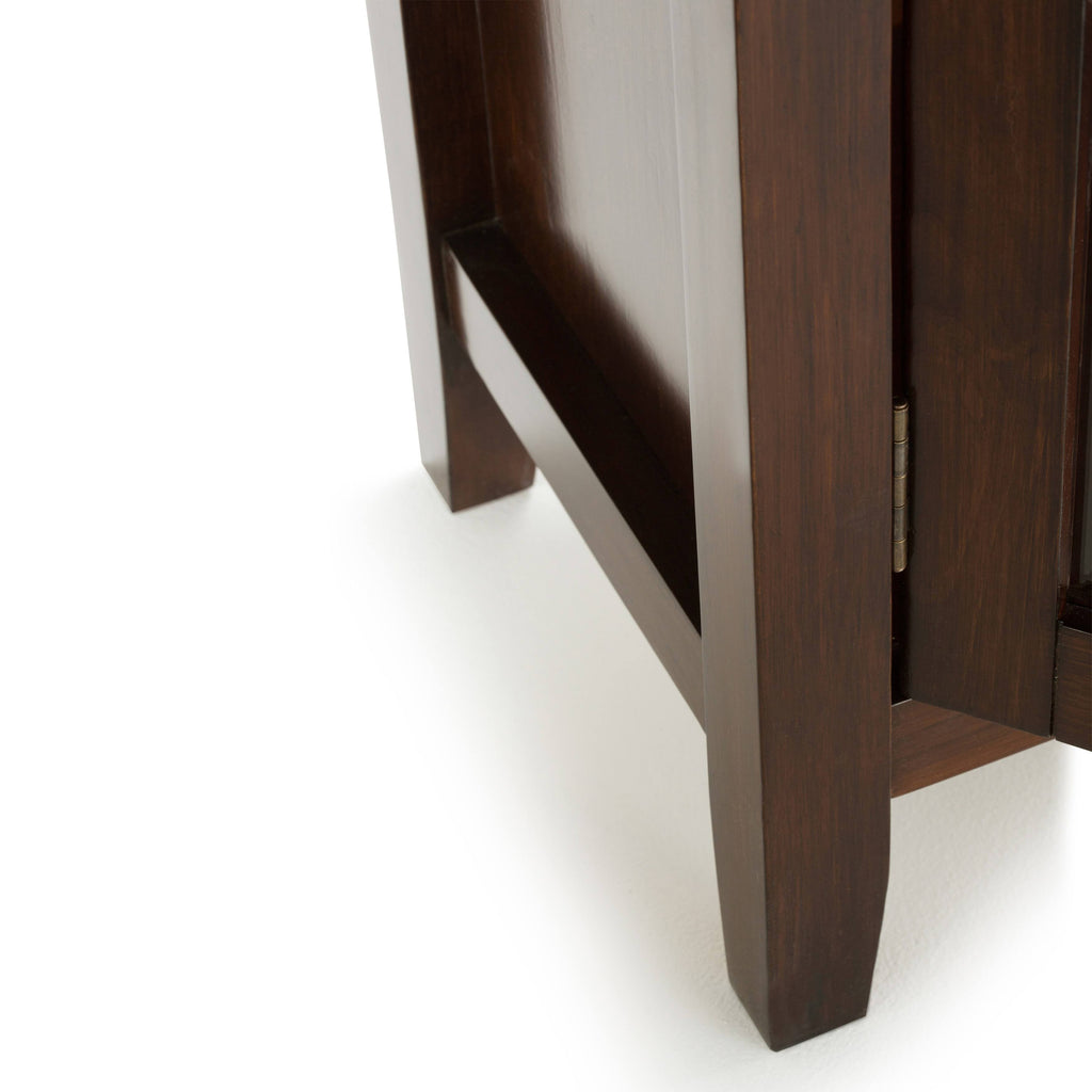 Solid Wood 30 inch Wide Low Storage Cabinet Y3966