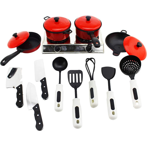 13 Piece Kitchen Toys Set with Pots and Pans R62535