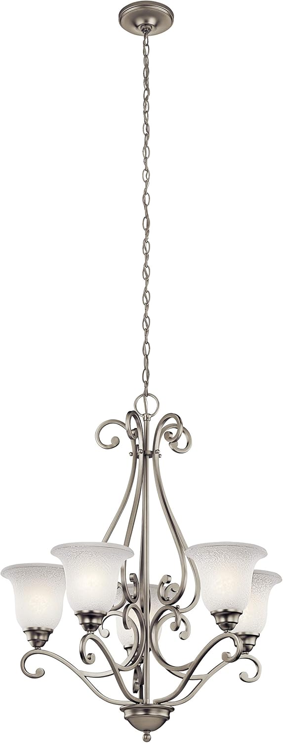 9 Light Two Tier Chandelier with White Scavo Glass Olde Bronze Z483554