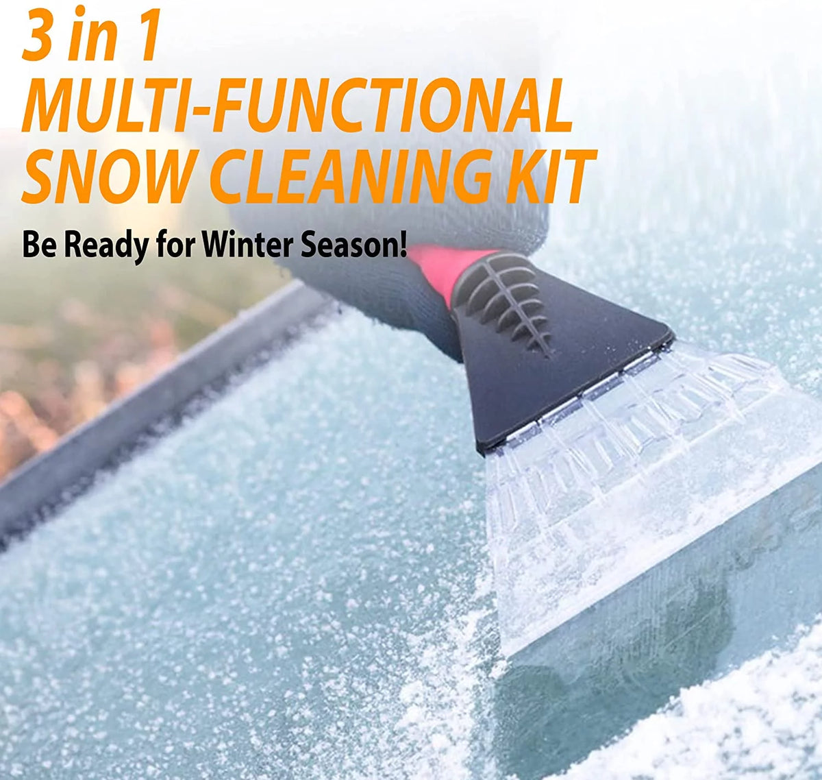 3-in-1 Snow Shovel Brush Kit with Ice Scraper L8702