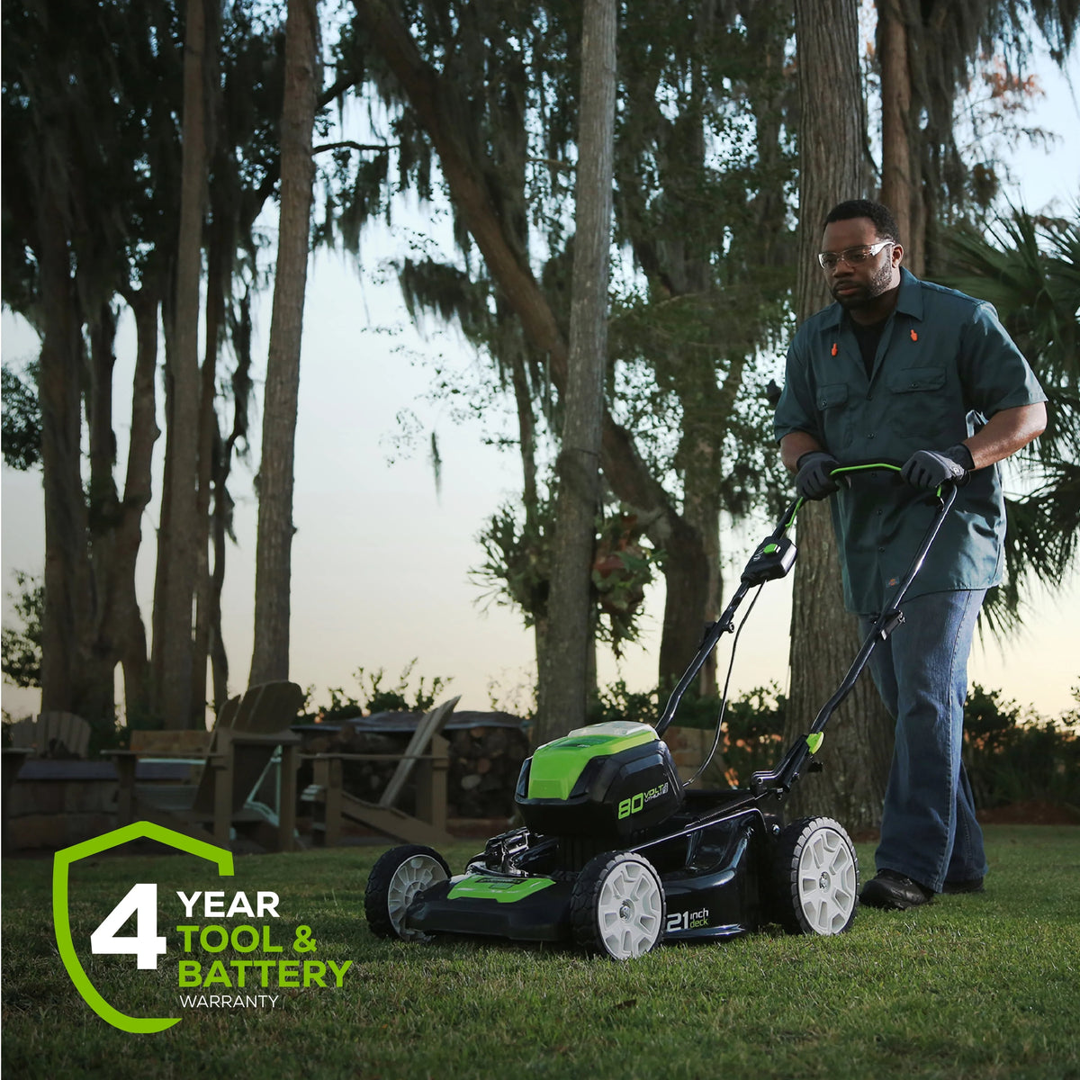 80V 21 Self Propelled Mower 5Ah Battery & Charger J42644