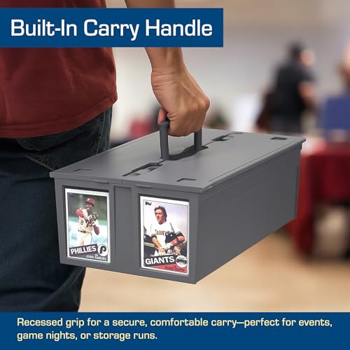 Gray Plastic Collectible Card Bin U241