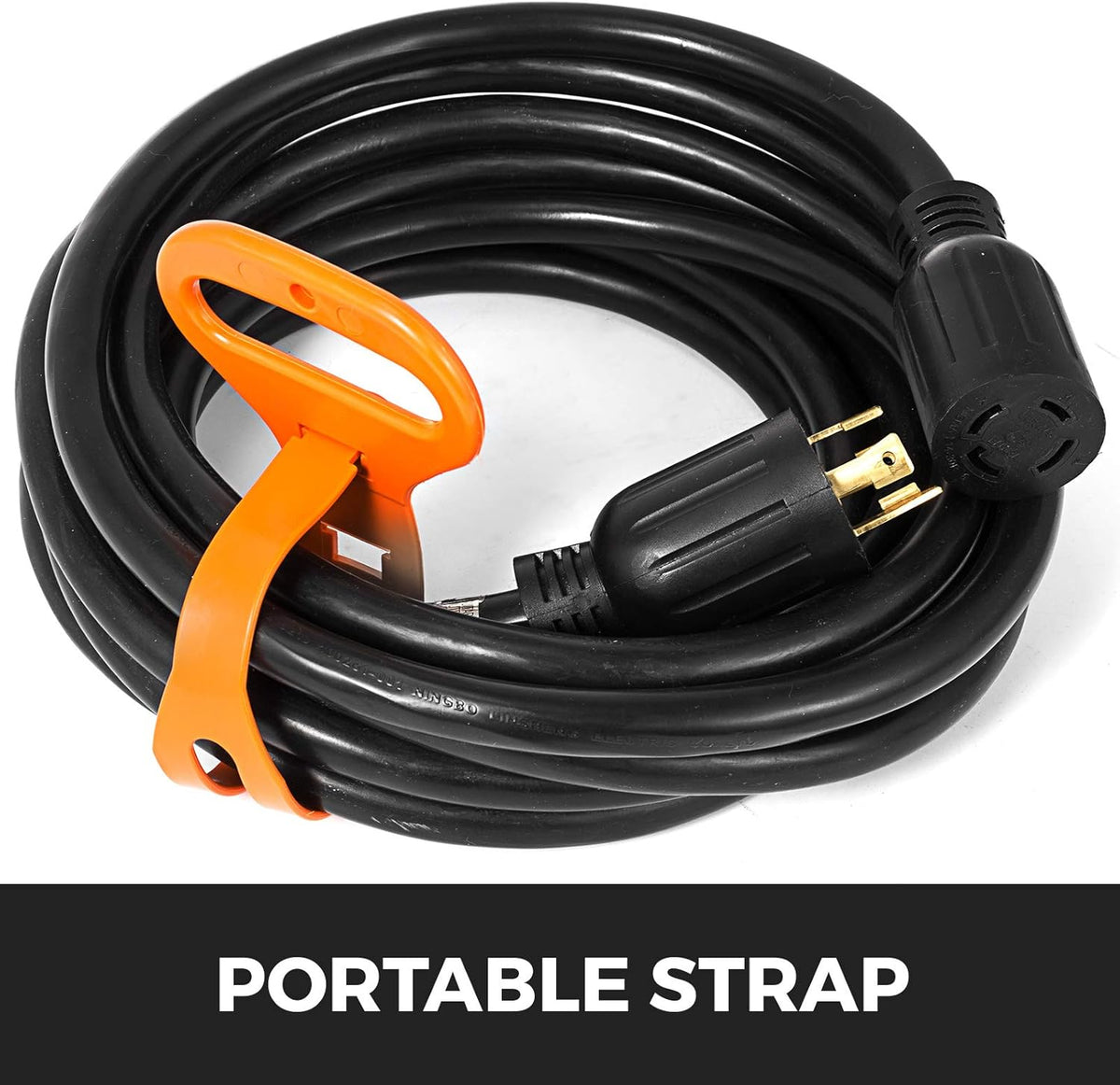 10FT 30 Amp 4 Wire 10 Gauge Generator Extension Cord Twist Lock Connectors Pack of 2 L53200