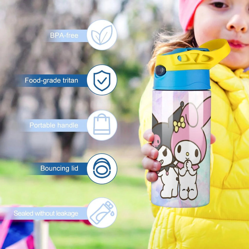 Stainless Steel Straw Water Bottle Y5096