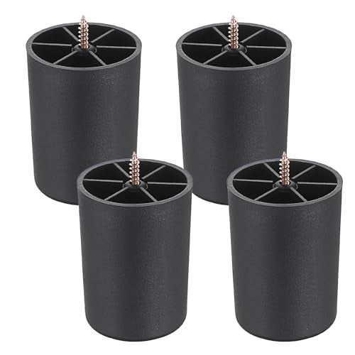 4PCS 3 Inch Plastic Furniture Legs Screw-in Replacement Kit F79503