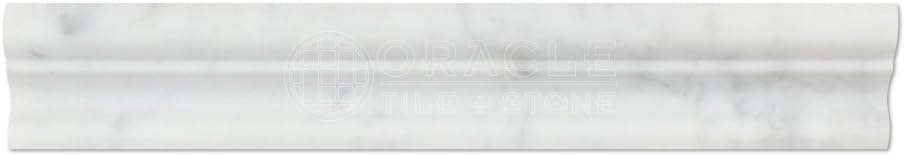 Carrara White Marble Crown Molding Trim, Honed G8901
