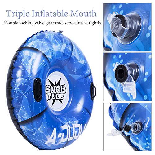 47 Inch Inflatable Snow Sled with Carrying Bag H6151