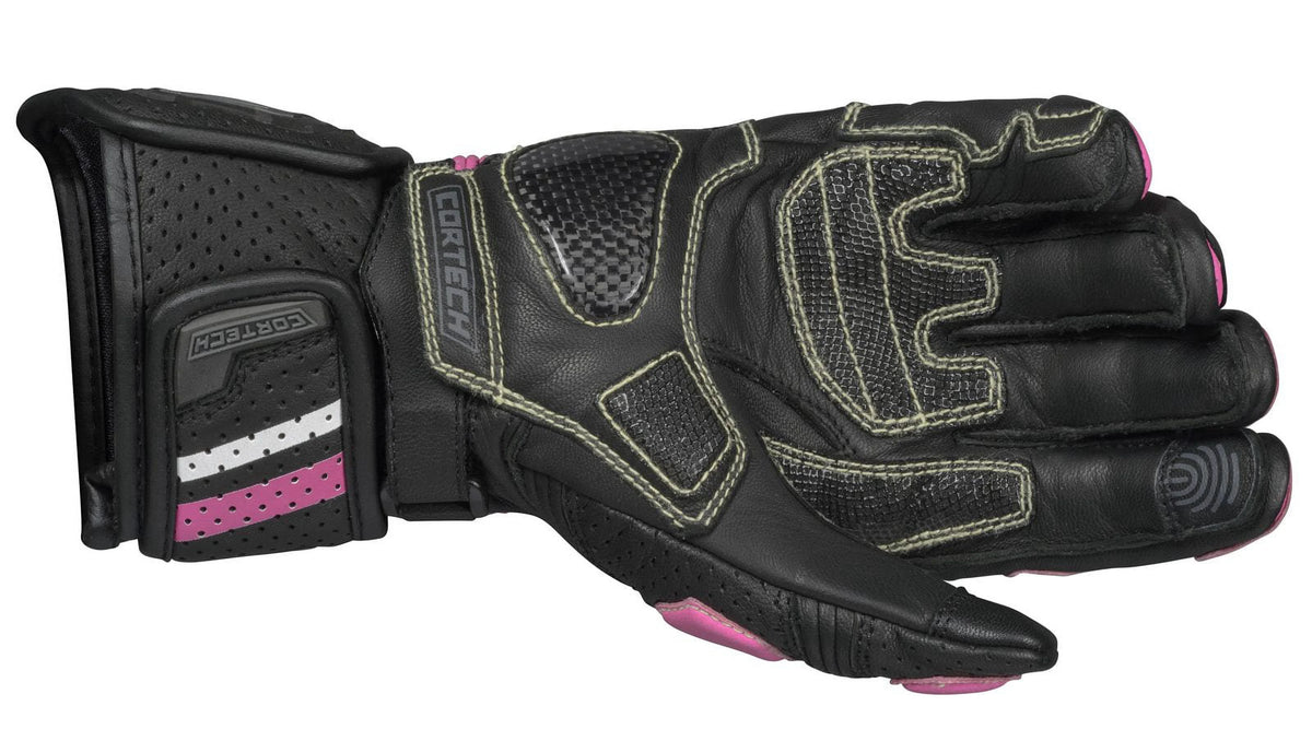 Pink Leather Motorcycle Gloves W334