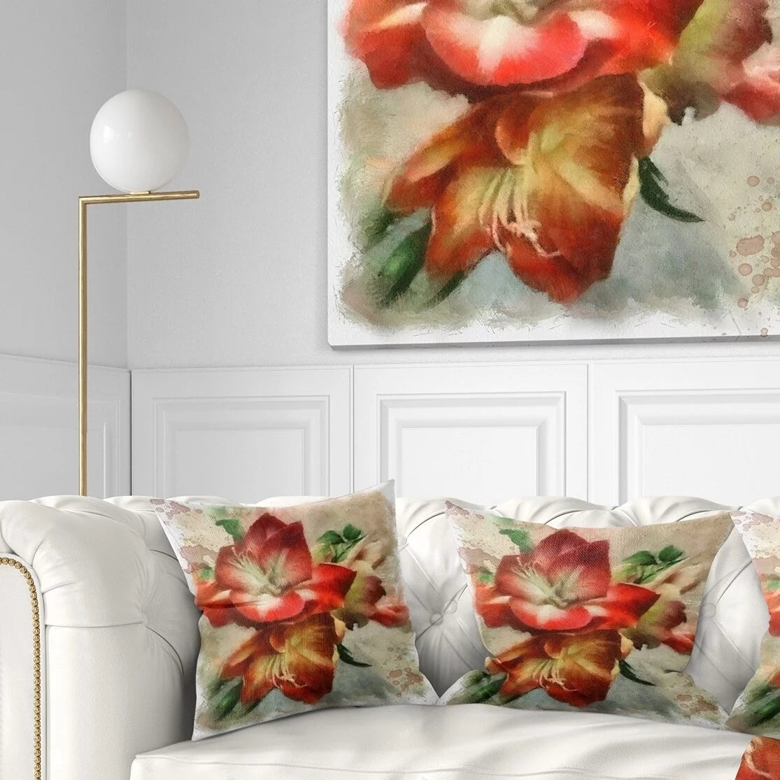 Floral Throw Pillow 16 in. x 16 in. J58541