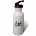 Black and White Crab Illustration 21 oz Sports Water Bottle R733802