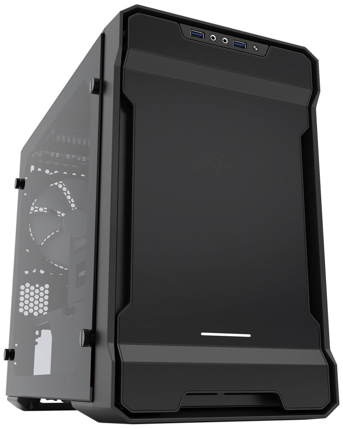 Black ITX Tempered Glass Steel Case O22428