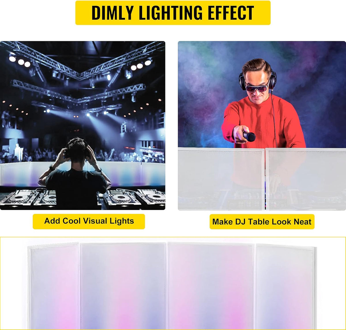 White and Black Portable DJ Facade Booth with Travel Bag P877