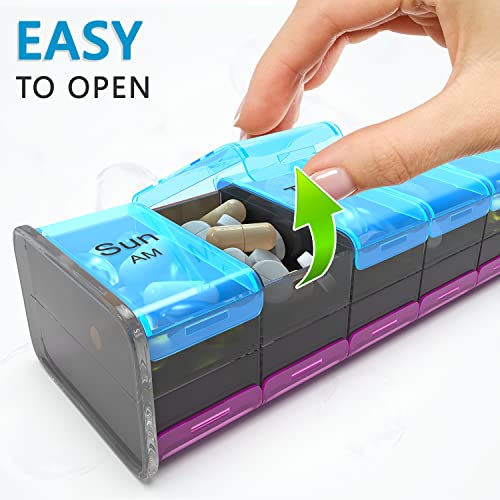 7 Day Pill Organizer with AM PM Compartments K816257