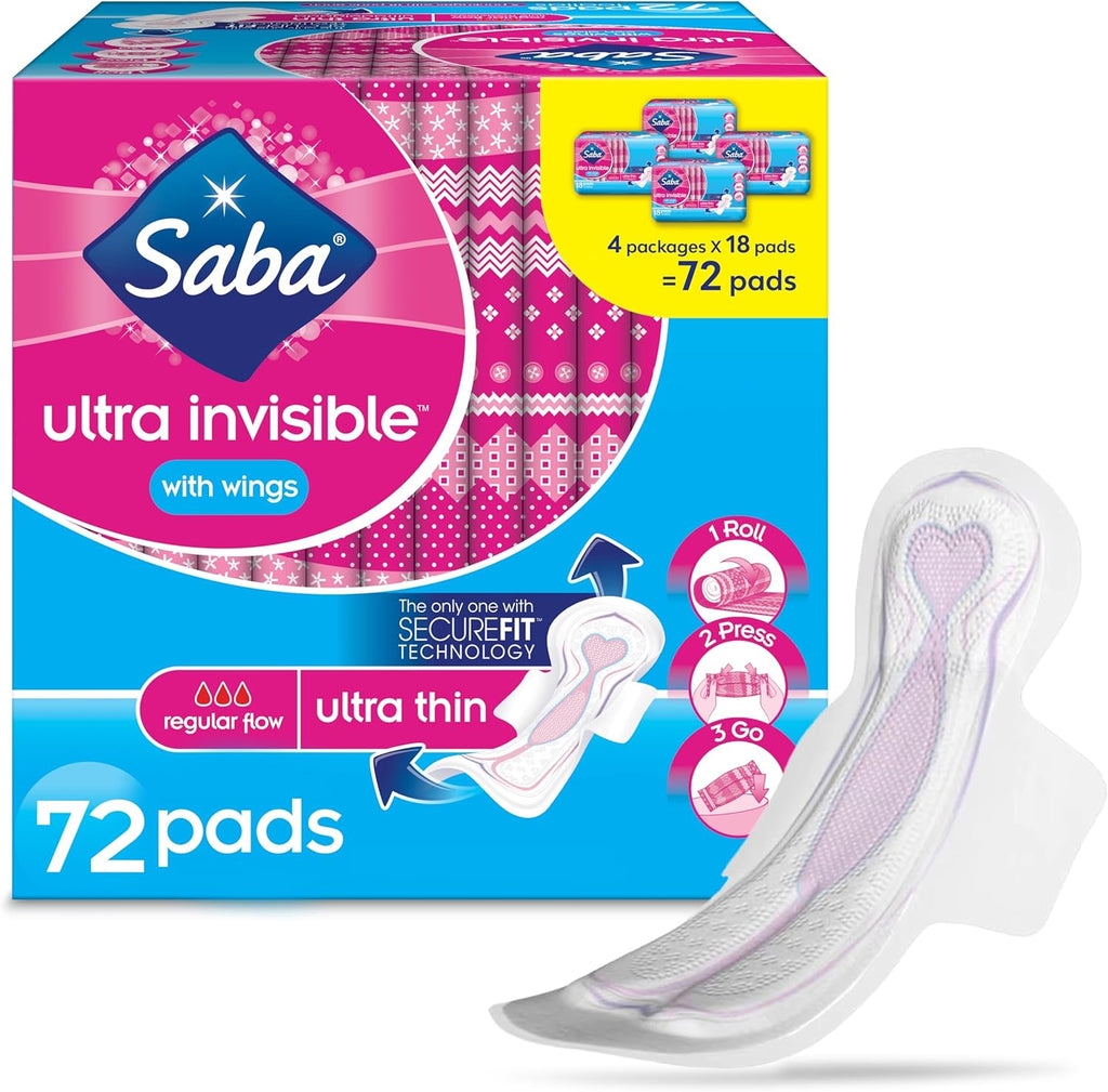 72 Count Ultra Thin Pads with Wings V773