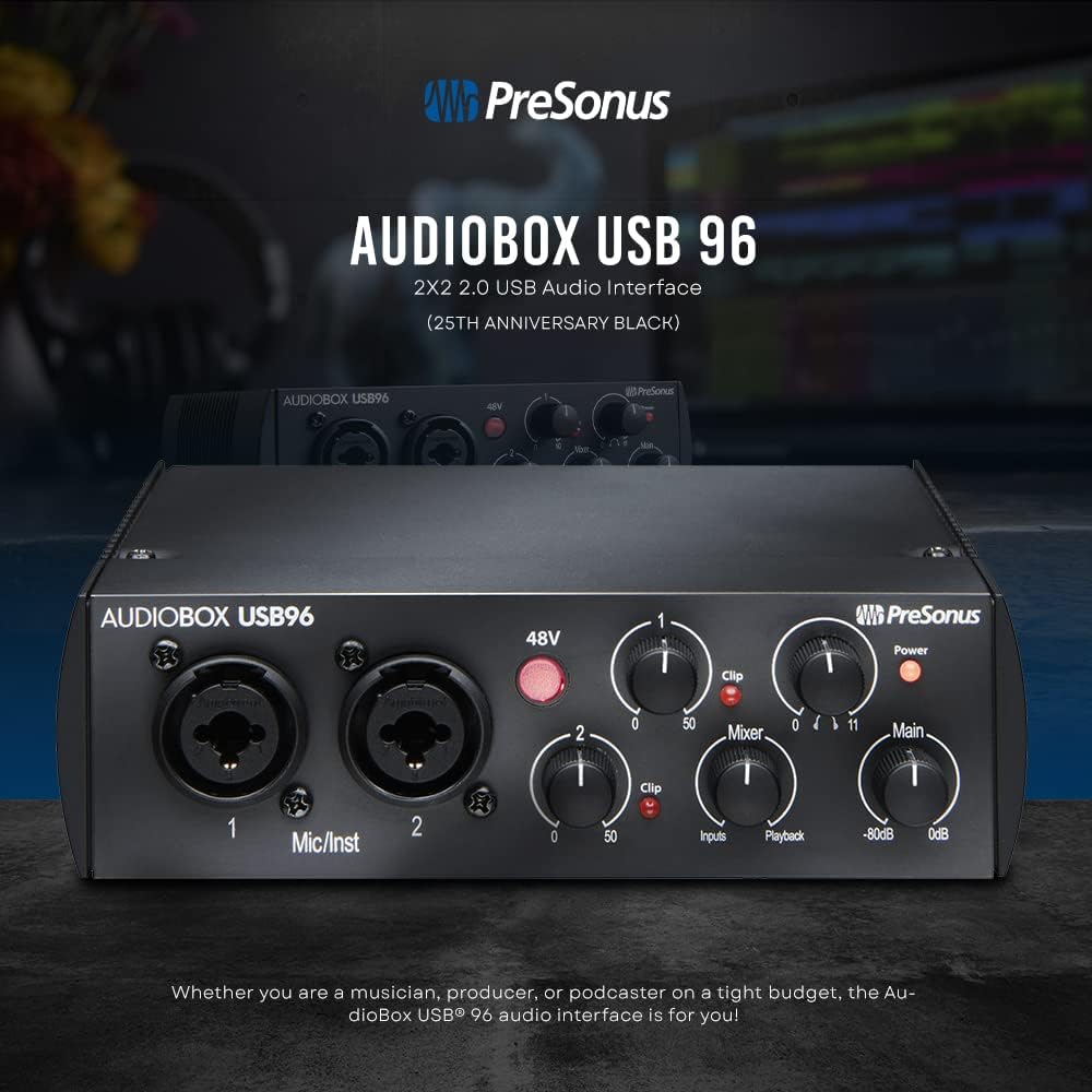 USB Audio Interface with Two Condenser Microphones and Headphones V42592