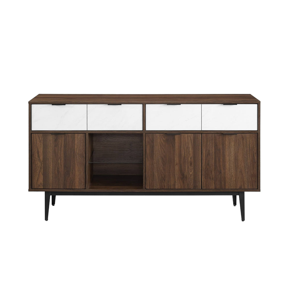 Faux White Marble 2 Drawer Sideboard Z61788