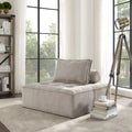 Beige Fabric Button Tufted Sectional Sofa T9728