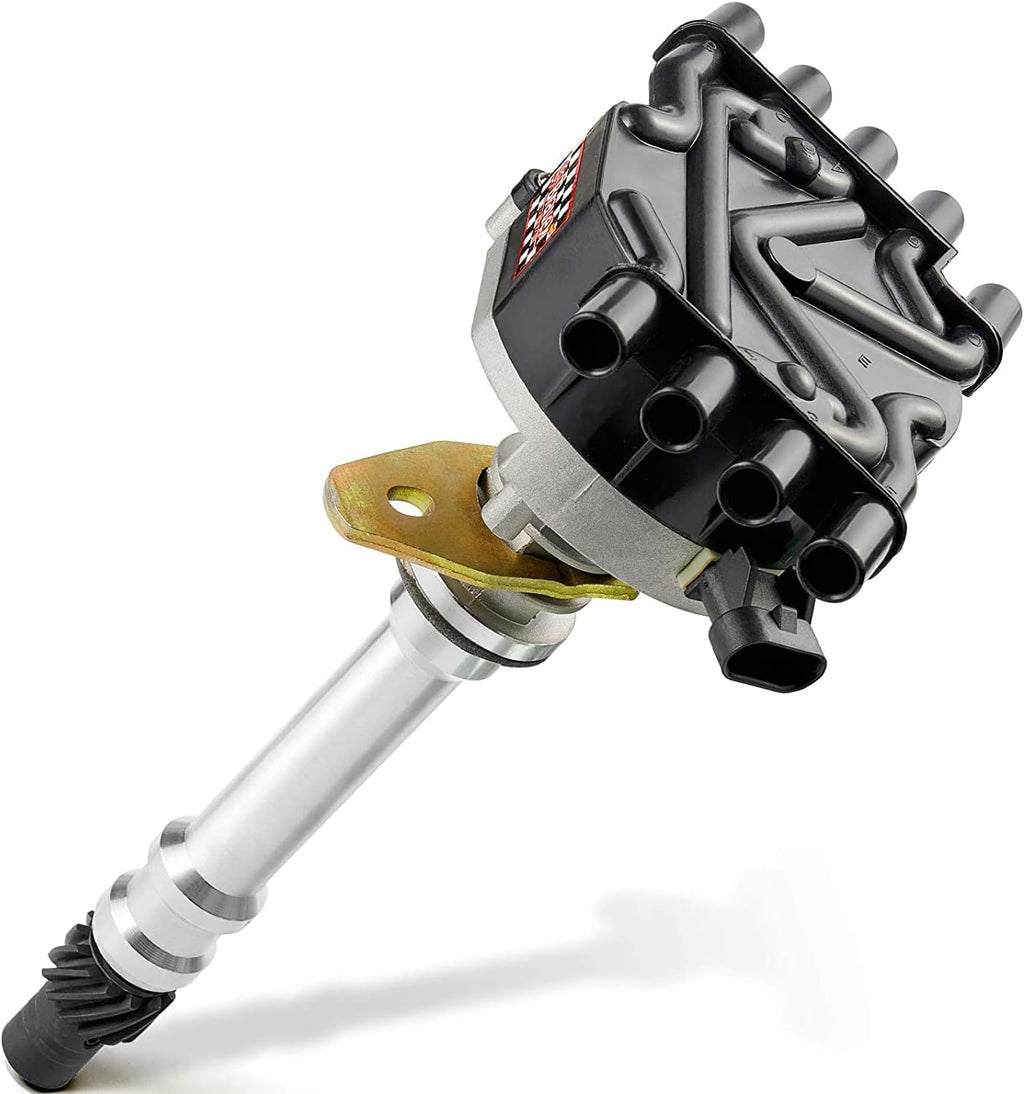 Complete Ignition Distributor Compatible with Chevy GMC Vortec 1996-2002 V8 5.0L 5.7L Small Block Black Cap Pack of 2 N230