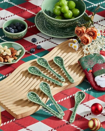 Green Ceramic Spoons Set of 6 G678919