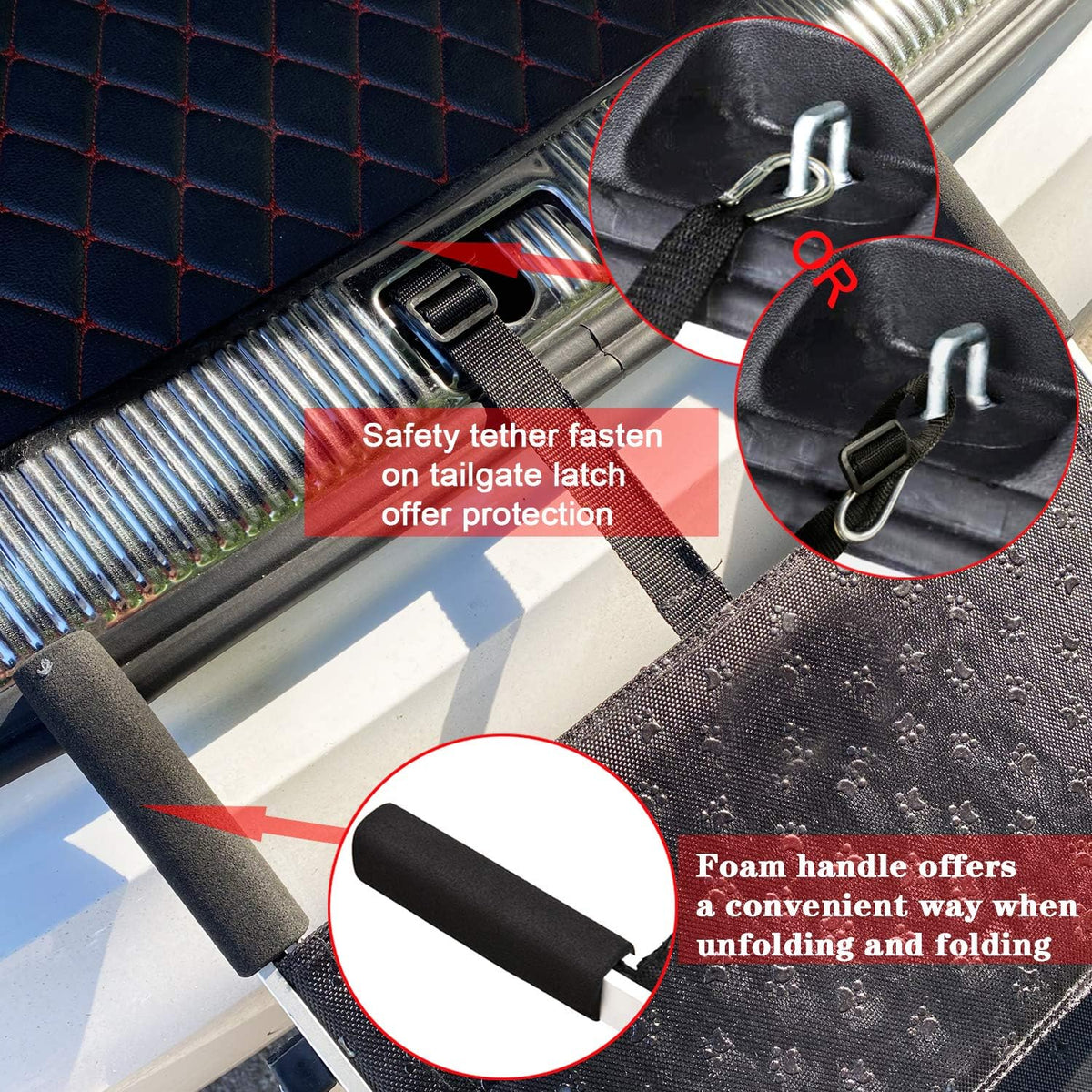 Foldable Aluminum Pet Stairs with Non-slip Surface G7106