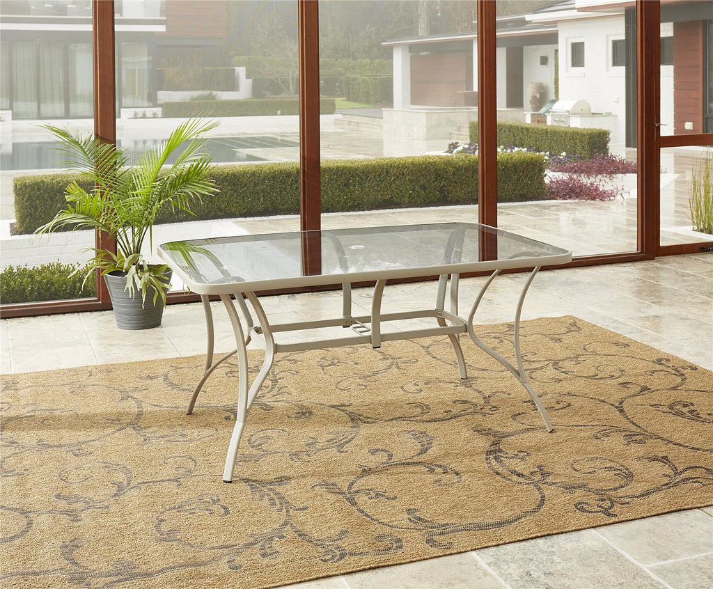 Dark Gray Steel Patio Dining Table W20989