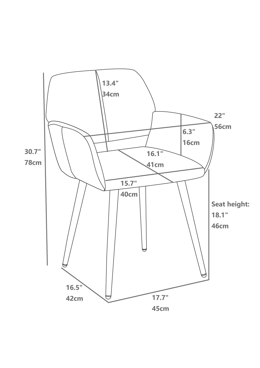 Velvet Desk Chair No Wheels O991
