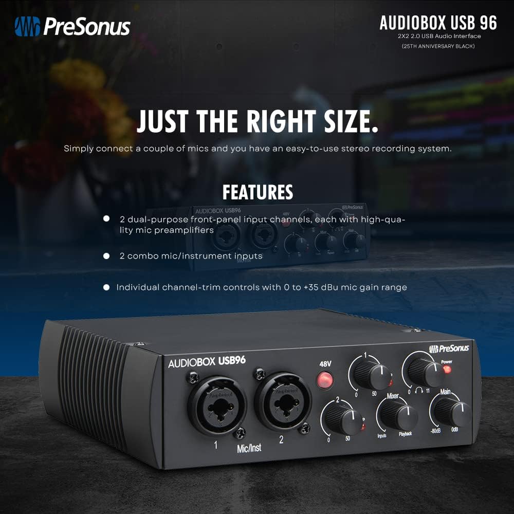 USB Audio Interface with Two Condenser Microphones and Headphones V42592