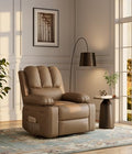 Oversized Grey Recliner Chair with Heat and Massage M52193