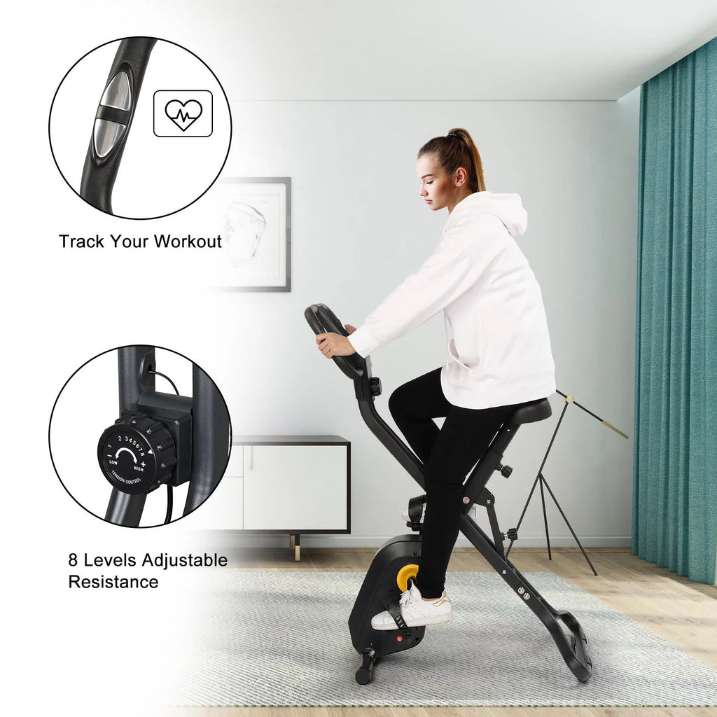 Folding Magnetic Stationary Exercise Bike M1350