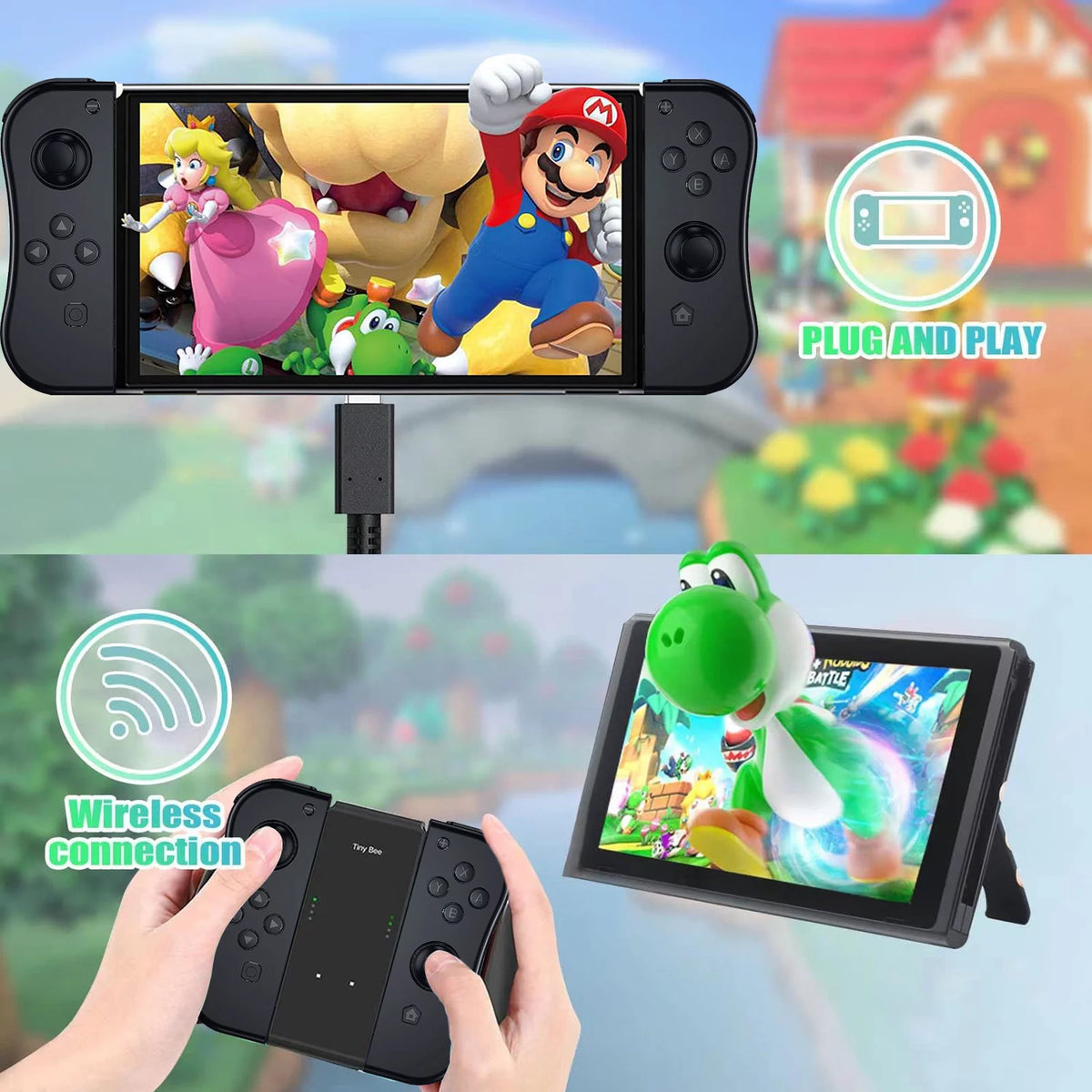 Black Wireless Joypad Controllers for Nintendo Switch T635010