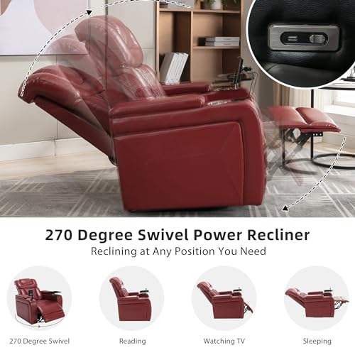 Electric Recliner Chair with USB Charge Port and Cup Holders V431793