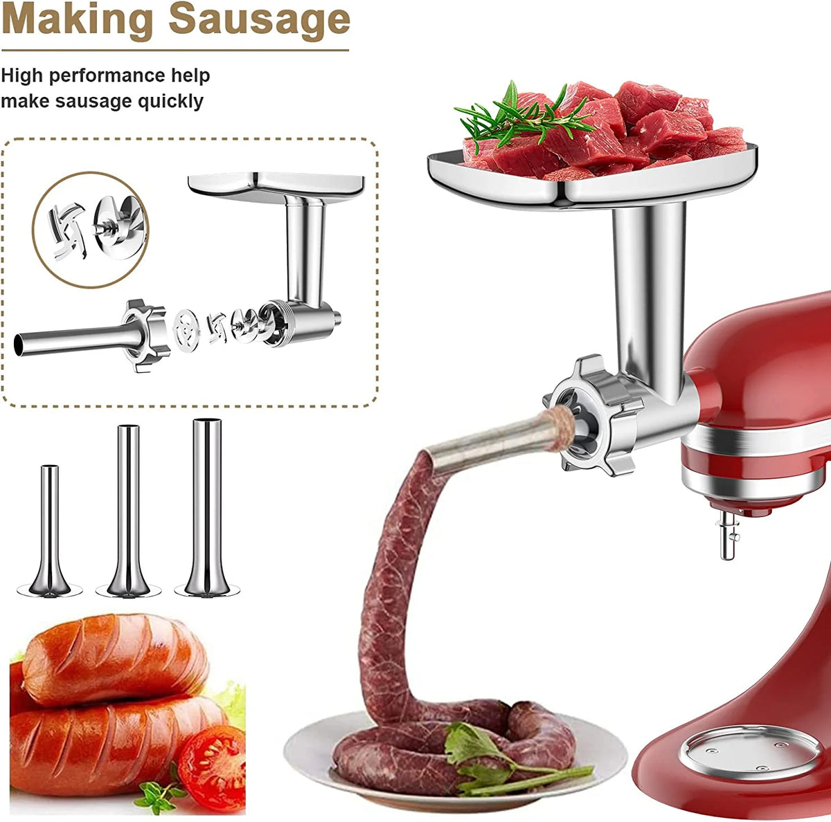 Meat Grinder & Slicer Shredder Attachments for Stand Mixers W399395