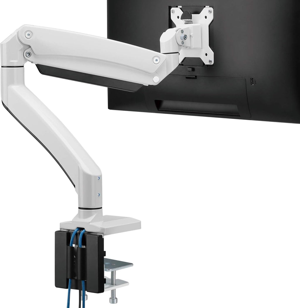 White Single Monitor Arm Desk Mount K81120
